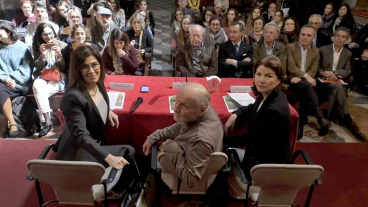 Mar García Ranedo, Antonio López y Anabel Morillo en la Iglesia de los Venerables