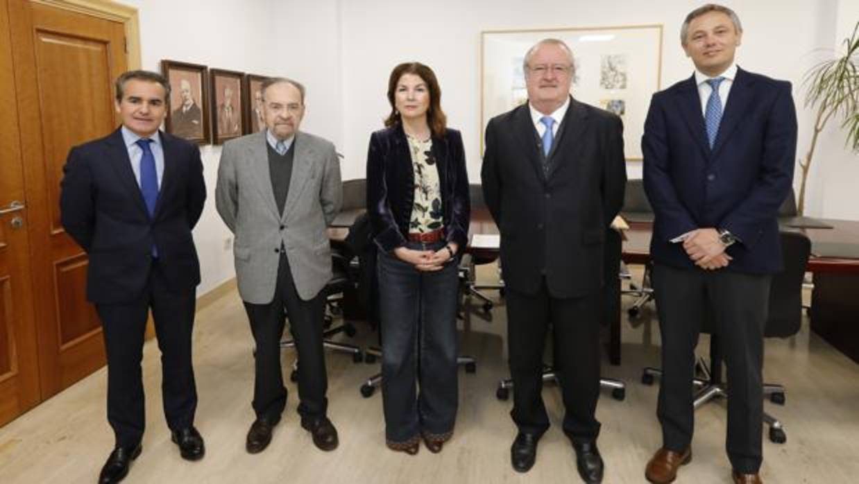 Rafael Herrador, Antonio Burgos, Anabel Morillo, Ramón María Serrera y Alberto García Reyes
