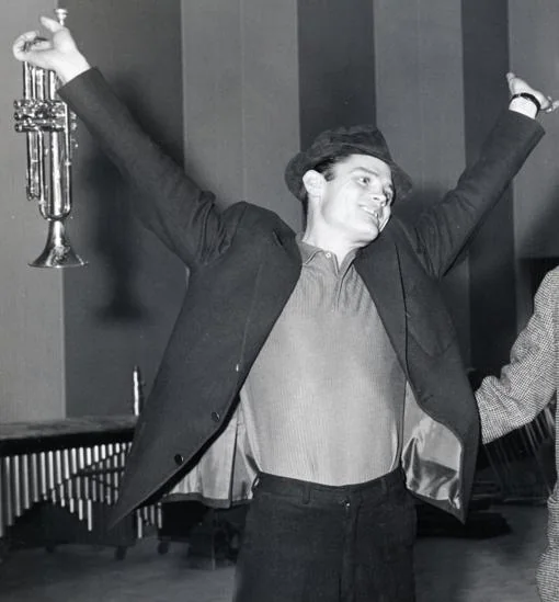 Chet Baker, en un estudio de grabación en Roma, a principios de 1962