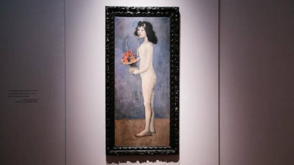 La pintura de Picasso «Fillette a la corbeille fleurie»
