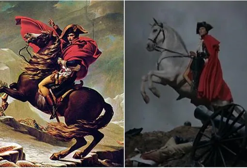 A la izquierda, el Napoleón de David. A la derecha, el de Sofía Coppola