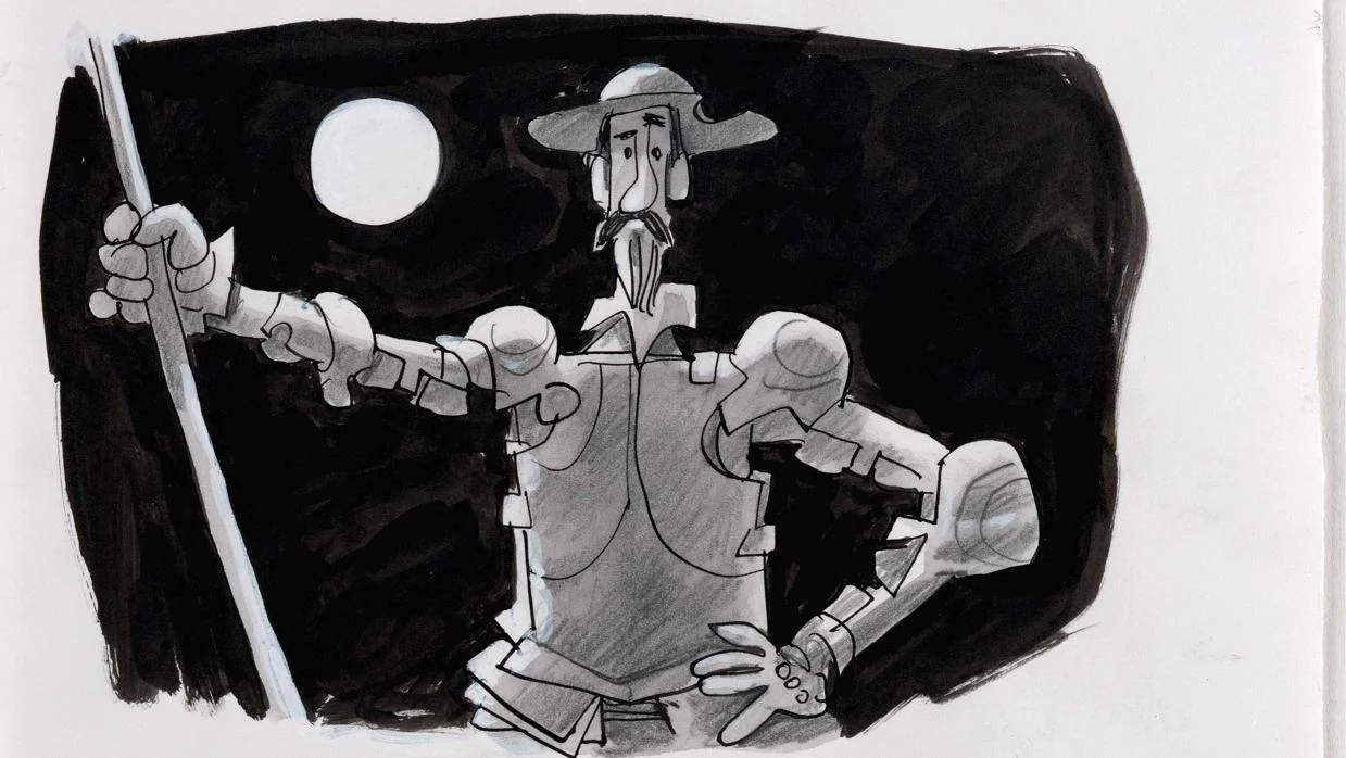 Ilustración de Don Quijote, por A. Mingote