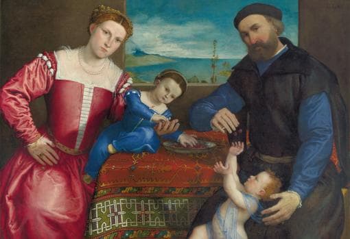 «Retrato de Giovanni della Volta con su mujer e hijos» (1547), de Lotto