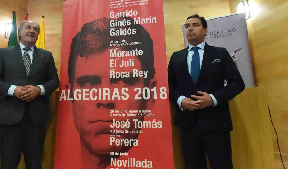 Imagen de la presentación del cartel de la feria taurina de Algeciras, con José Tomás como protagonista.