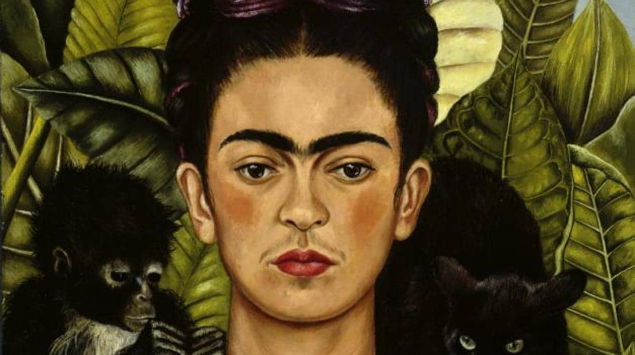 «Autorretrato con collar de espinos» de Frida Kahlo