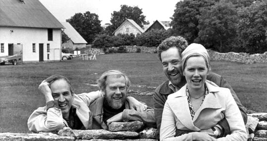 Bergman con Sven Nykvist, Erland Josephson y Liv Ullman