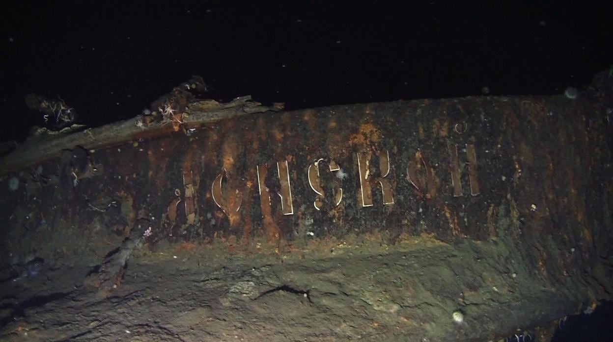 Los supuestos restos del naufragio del buque ruso Dmitrii Donskoi