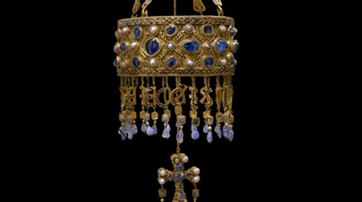 La corona de Recesvinto, expuesta en el Museo Arqueológico Nacional