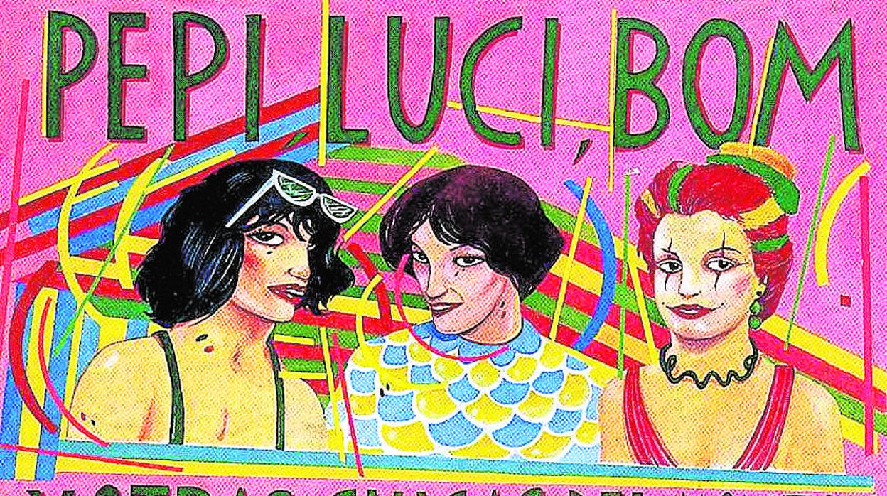 Una de las grandes imágenes de la cultura ochentera: el cartel de «Pepi, Luci, Bom y otras chicas del montón» realizado por Ceesepe