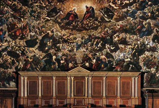 «El Paraíso», de Tintoretto, en la Sala del Consejo Mayor del Palacio Ducal de Venecia