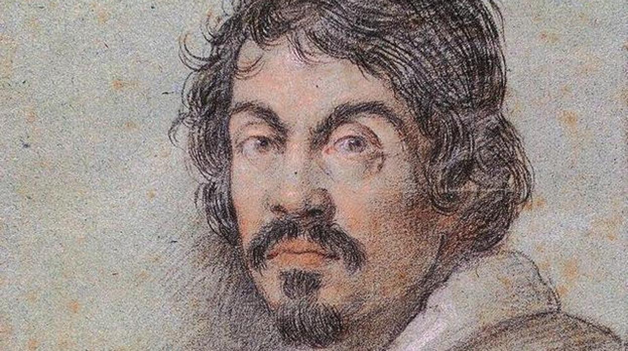 Retrato de Caravaggio, dibujado por Ottavio Leoni