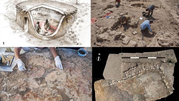 Descubren dos «innovadores» suelos pintados en Jordania hace 10.000 años