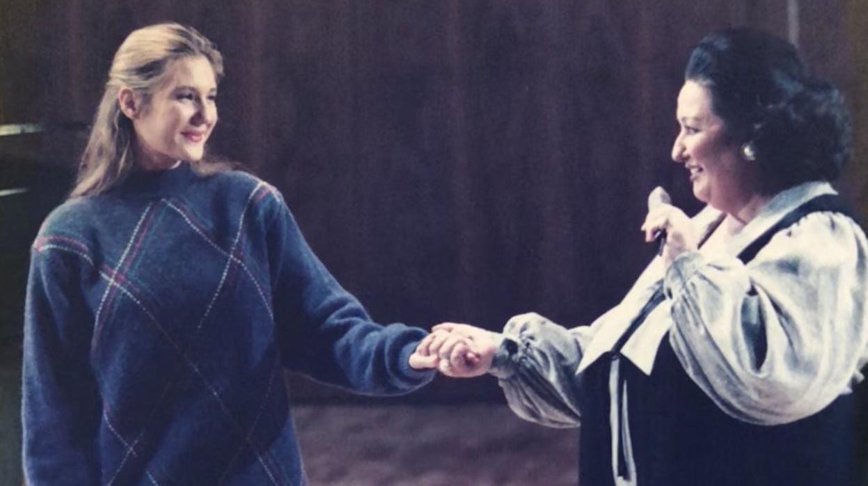 Isabel Rey, con Montrserrat Caballe en las clases magistrales que ofreció la soprano catalana