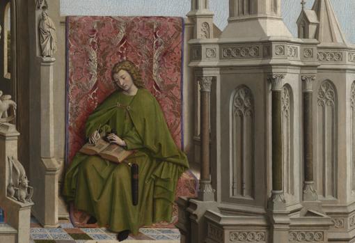 «La Fuente de la Gracia», del Taller de Van Eyck. Detalle