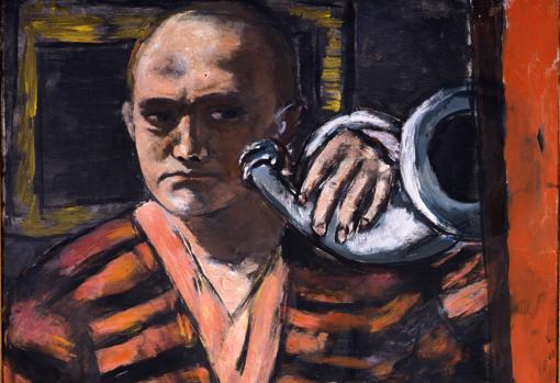«Autorretrato con corneta» (1938). Detalle. Neue Galerie, Nueva York