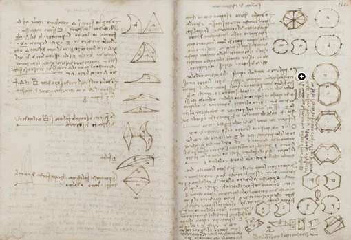 Manuscrito del «Códice Madrid II» en el que afirma Leonardo haber hallado la solución final de la cuadratura del círculo. No fue así