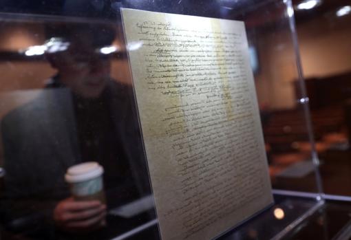 La carta de Einstein, expuesta en la sede de Christie's en Nueva York