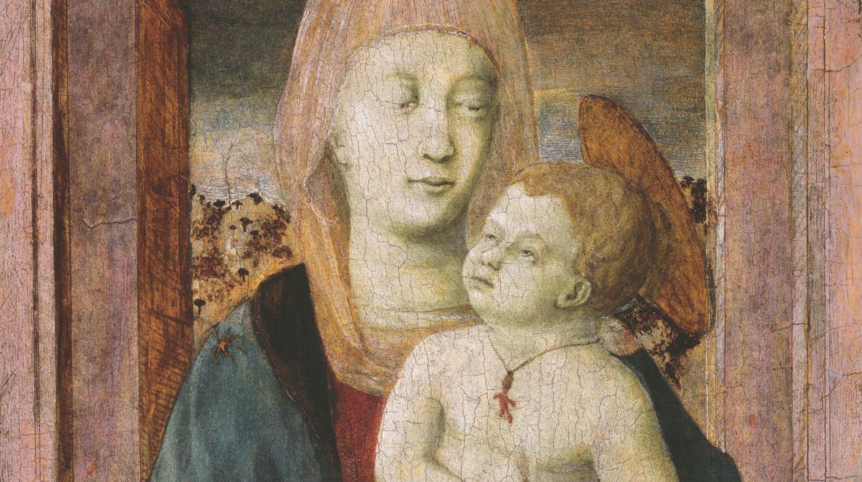 «Virgen con Niño», de Piero della Francesca. Detalle