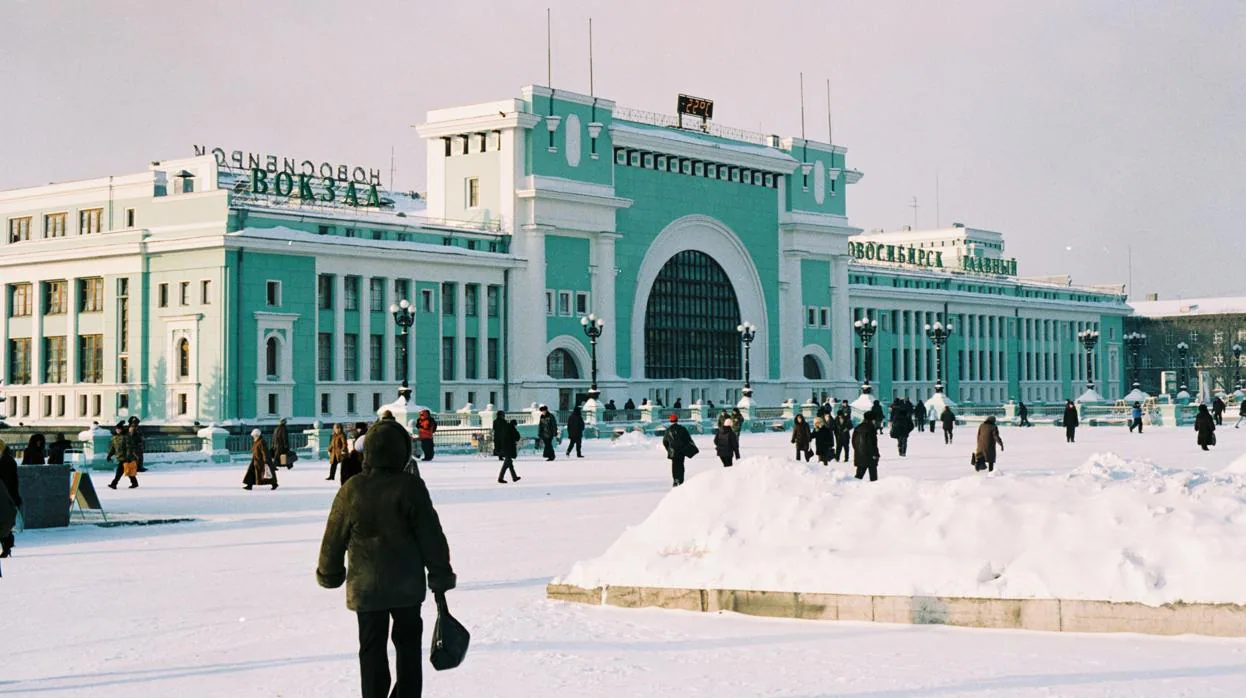 EStación de tren de Novosibirsk, capital de Siberia