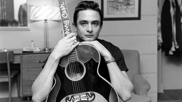 Johnny Cash en blanco y negro