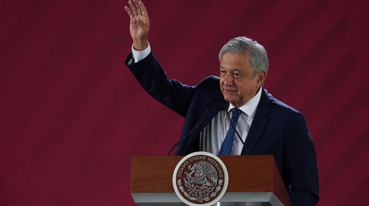 El presidente de México Andrés Manuel López Obrador durante una rueda de prensa