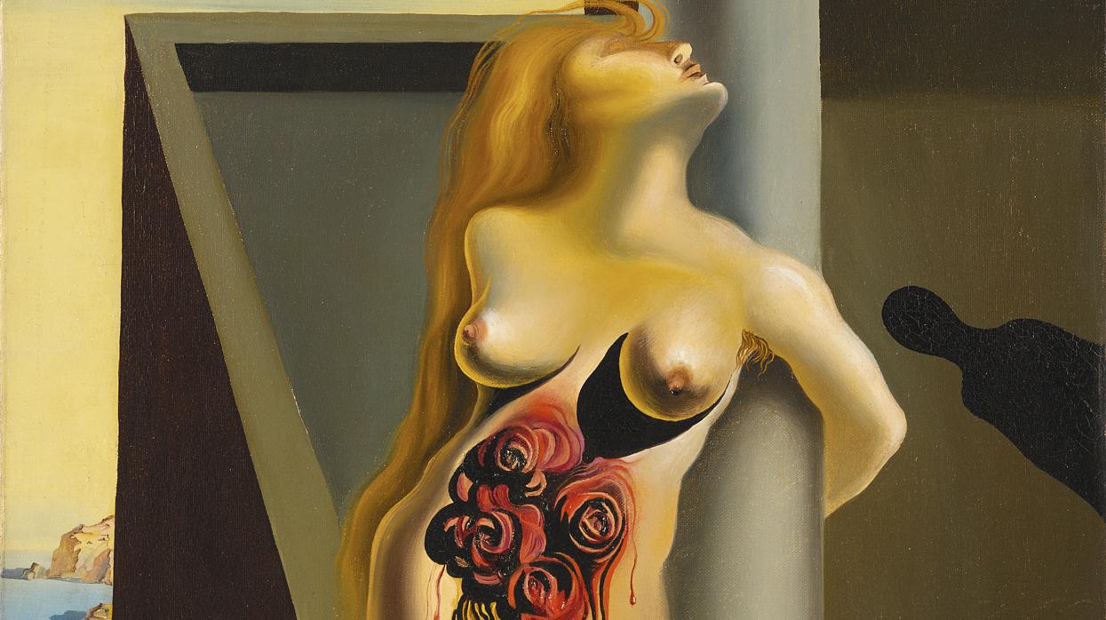 «Las rosas sangrientas» (1930), de Dalí. Detalle