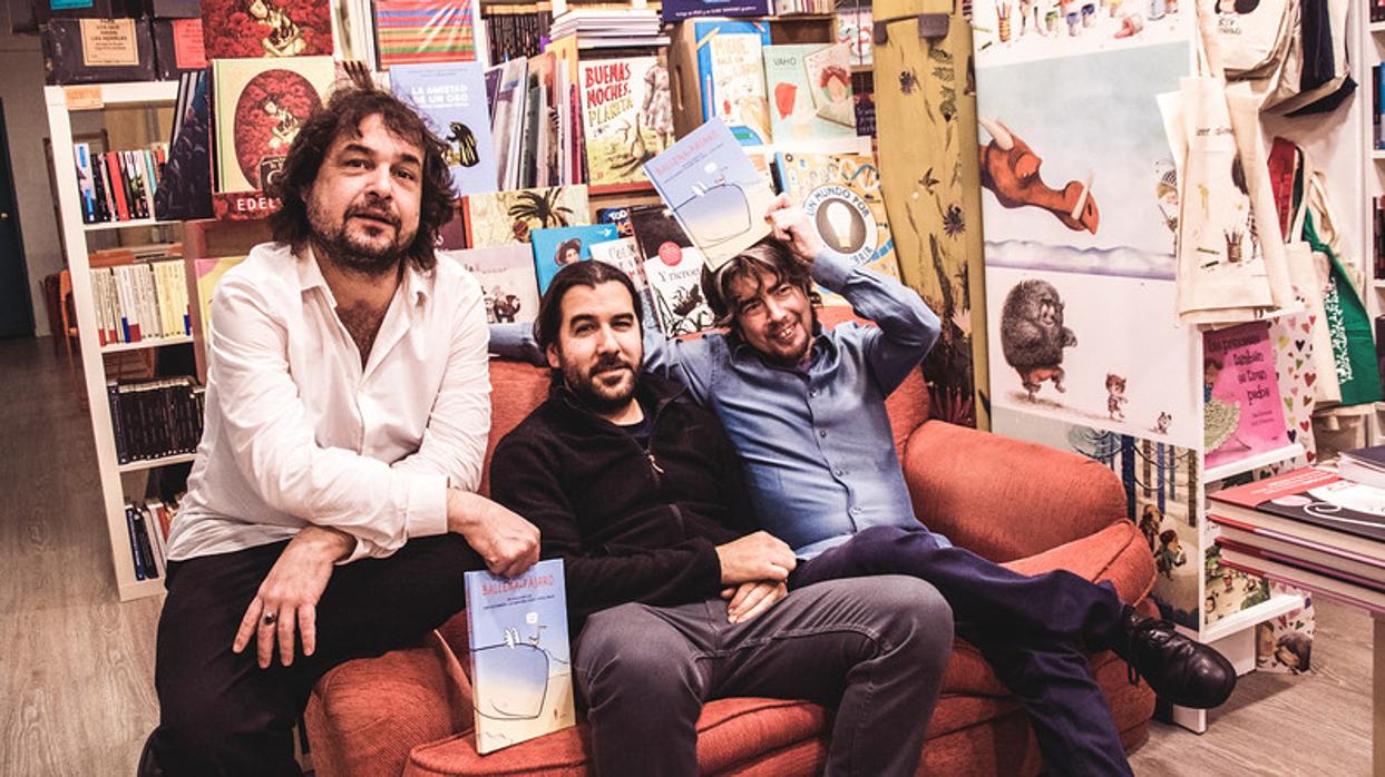 David Eloy Rodríguez, Patricio Hidalgo y José María Gómez Valero, durante la presentación del libro