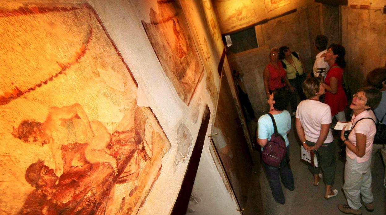 Frescos eróticos en el Lupanar de Pompeya