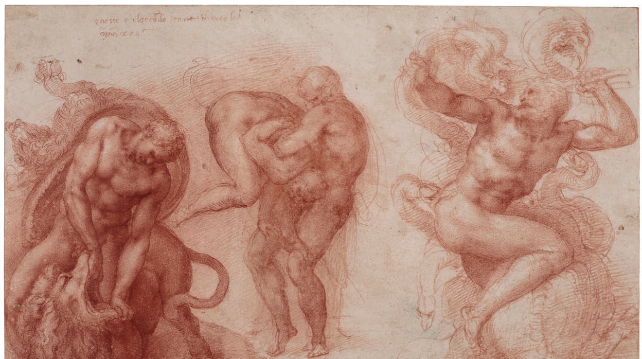 «Tres trabajos de Hércules» (c. 1530), de Miguel Ángel