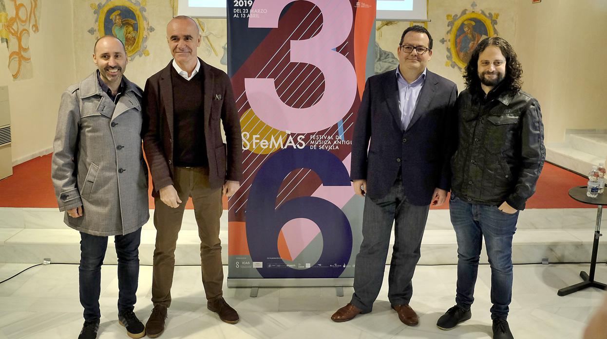 Javier Menéndez, Antonio Muñoz, Francisco Lorenzo y Fahmi Alqhai en la presentación del FeMÀS