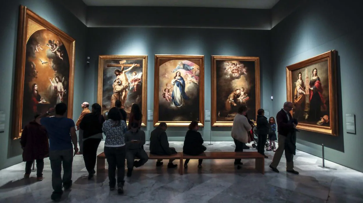 Exposición sobre Murillo que puede verse actualmente en el Museo de Bellas Artes de Sevilla