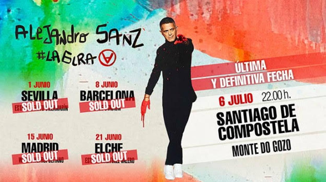 Alejandro Sanz añade una fecha a su gira española y anuncia un nuevo single