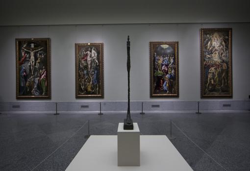 «Mujer de pie», de Giacometti, ante cuatro monumentales obras del Greco