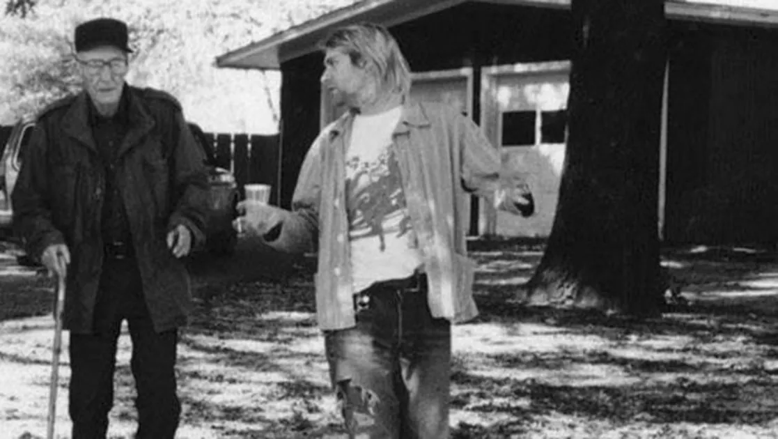 Kurt Cobain con el escritor beat William Burroughs