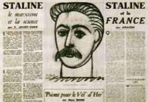 El retrato que Picasso hizo de Stalin tras la muerte del tirano comunista y que fue publicado en retrato en la revista «Les Lettres françaises»