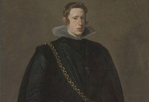 Detalle de «Retrato de Felipe IV», atribuido a Velázquez en 2010