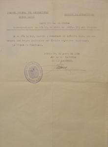 El parte de guerra que Franco le dio a Enrique Giménez-Arnau en 1939