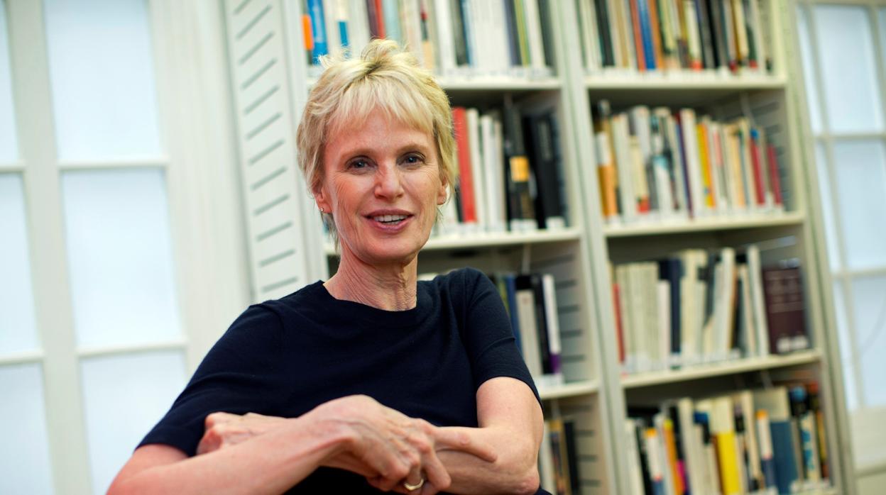 La escritora estadounidense Siri Hustvedt, fotografiada ayer en el Cervantes de Londres