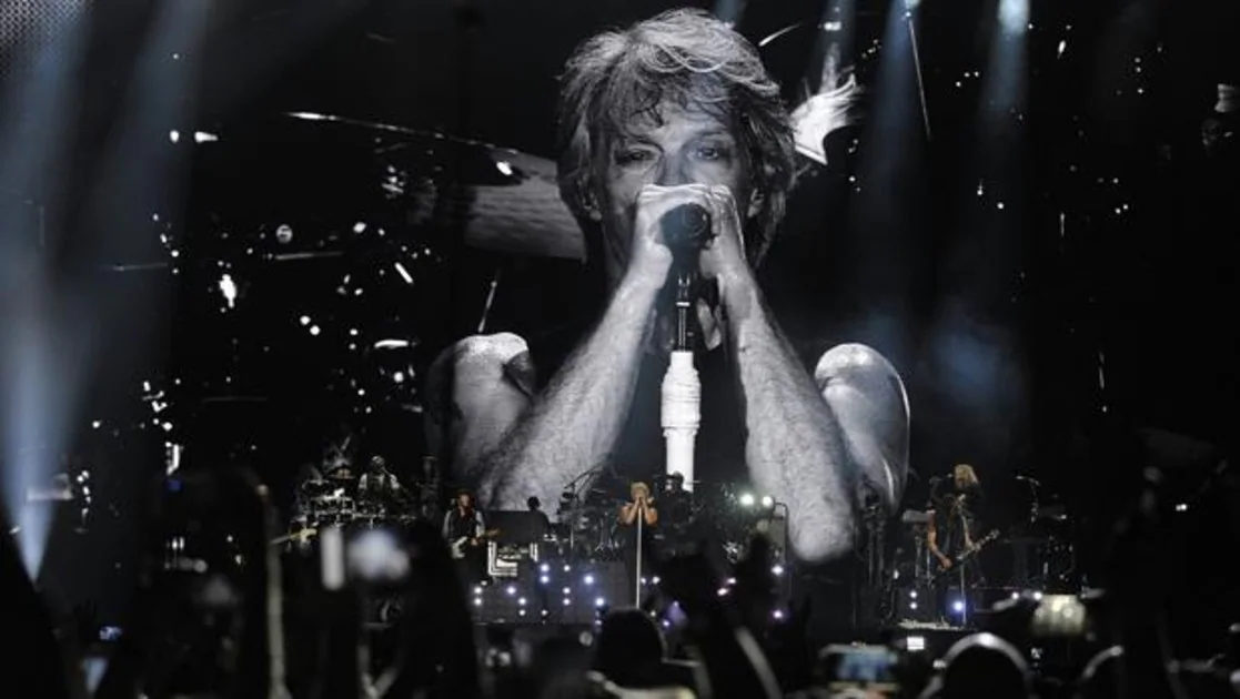 Bon Jovi durante su concierto en el Wanda Metropolitano