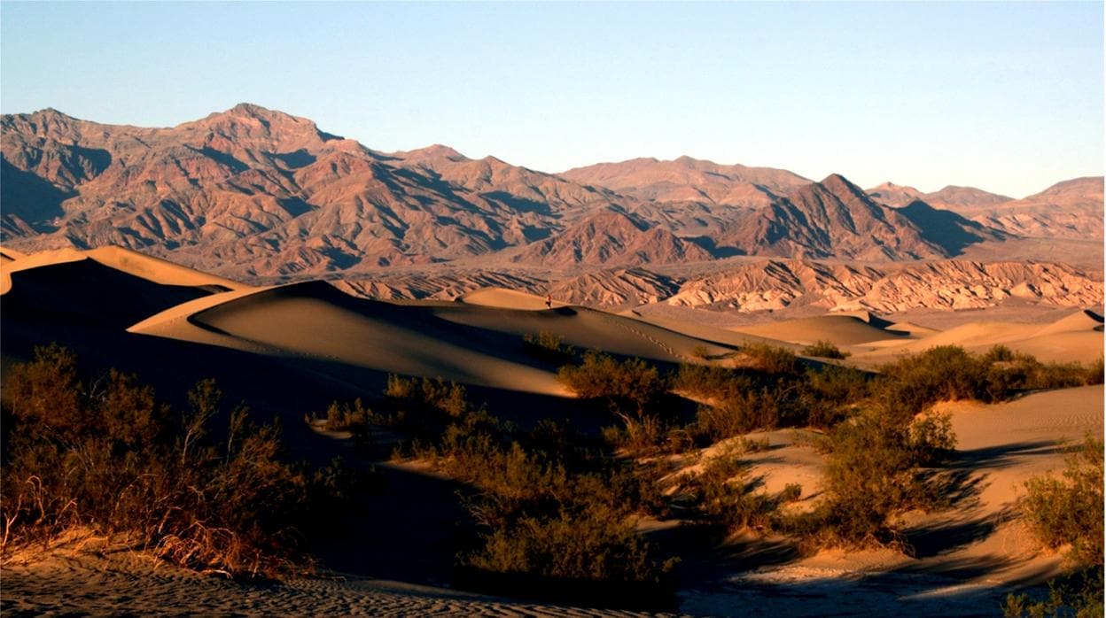 Las dunas de arena en el Parque Nacional del Valle de la Muerte