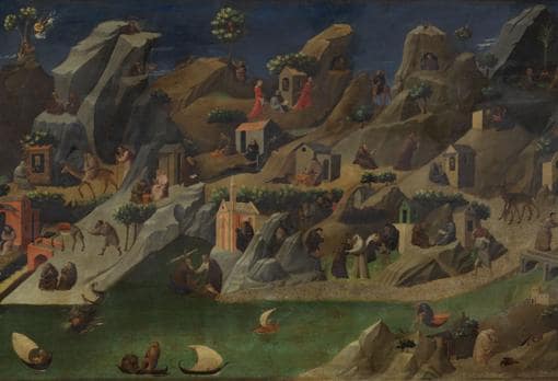 Fragmento de «Historias de los padres del desierto» (h. 1419 - 1420), de Fra Angelico