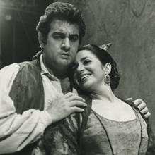 Domingo y Berganza, en la «Carmen» de Edimburgo de 1977