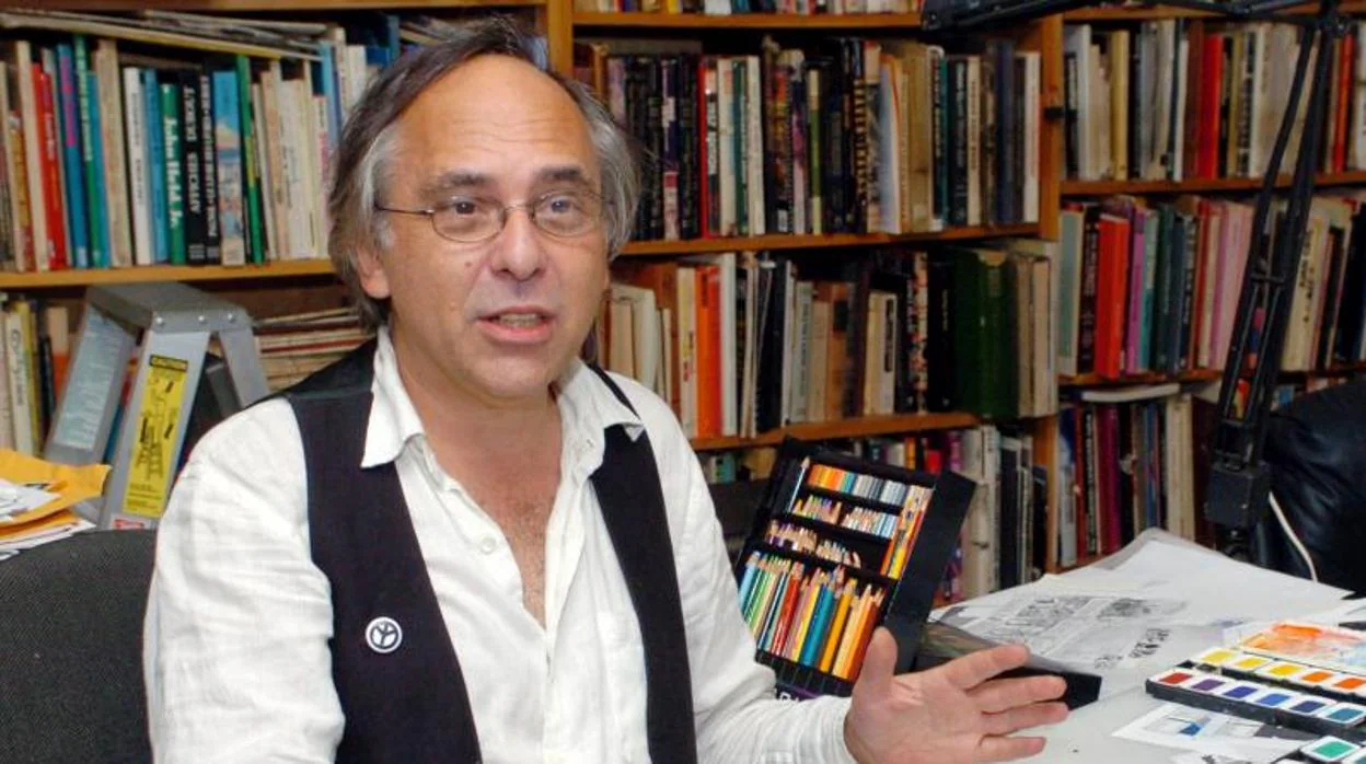 Art Spiegelman, en su estudio de Nueva York en 2004