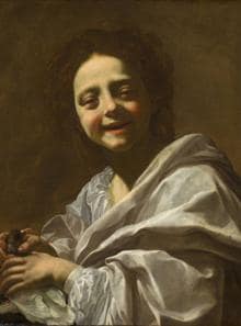 «Retrato de niña con paloma de Simon Vouet»