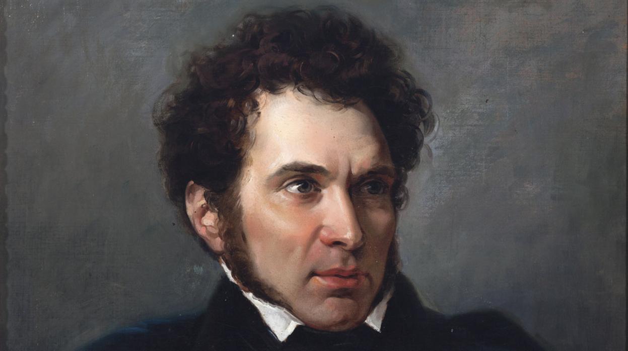 Detalle del retrato que Federico de Madrazo hizo a Valentín Carderera. Comenzó a pintarlo en 1833, con 37 años, y lo acabó en 1879, poco antes de su muerte