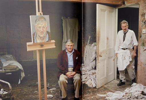 Lucian Freud: «A Life» (Phaidon). Mark Holborn, en colaboración con David Dawson, director del Archivo Lucian Freud. David Hockney y Lucian Freud, en el estudio de éste en 2002