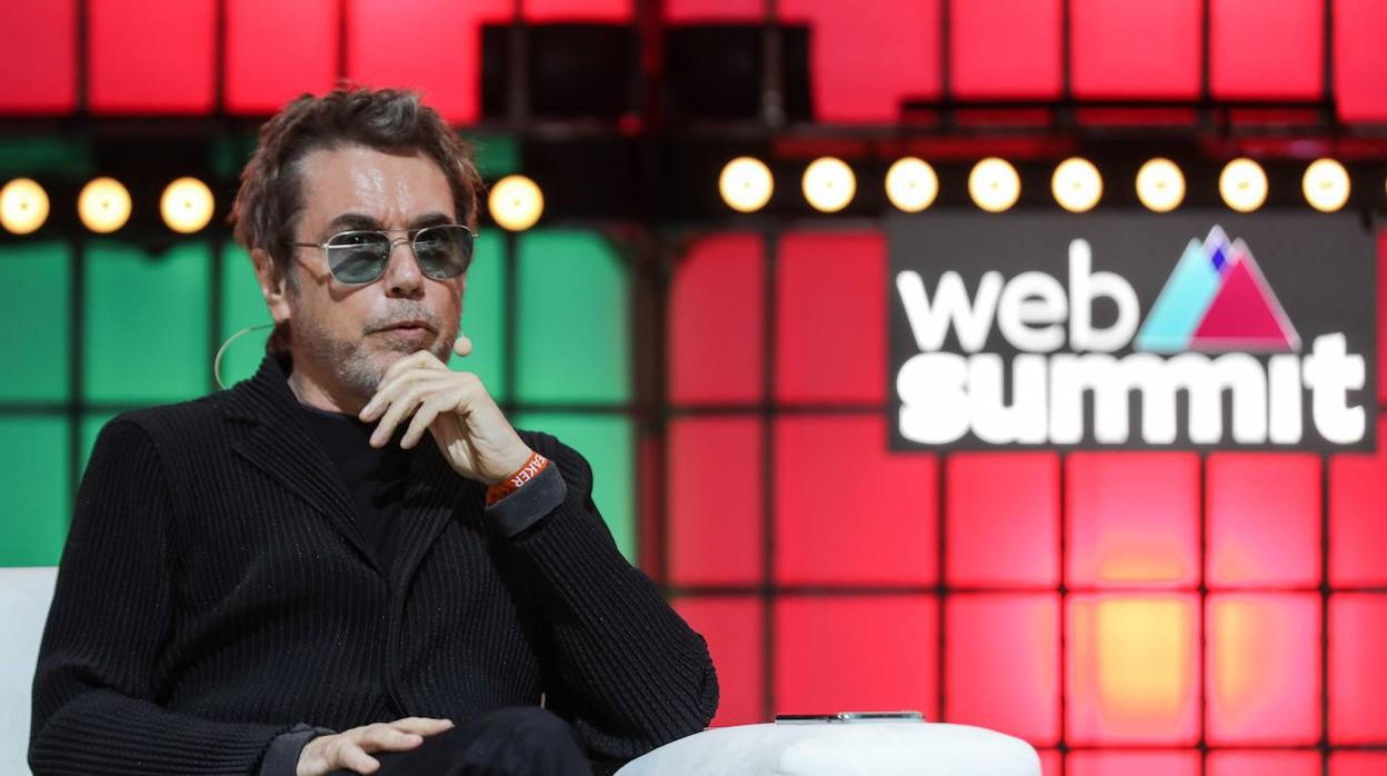 Jean-Michel Jarre, durante la presentación de «Eon» en Lisboa