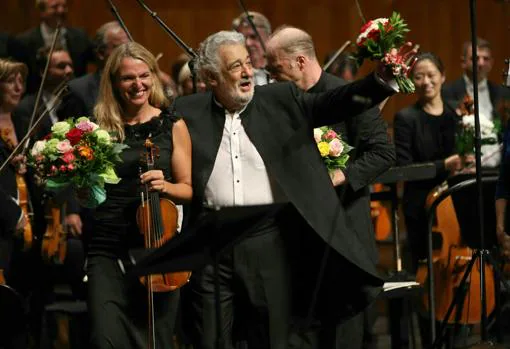 Plácido Domingo durante el Festival de Salzburgo