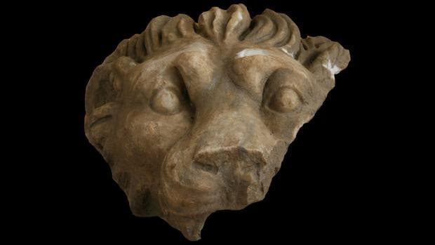 La cabeza de león hallada en Itálica en 2009 es una gárgola