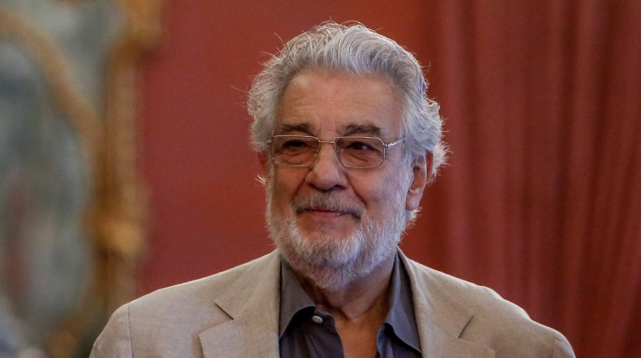 El cantante y director de ópera, Plácido Domingo, durante la presentación de la ópera 'Giovanna d'Arco'